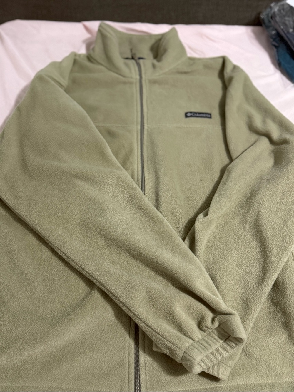 Columbia Light Olive Full-Zip Fleece Jacket